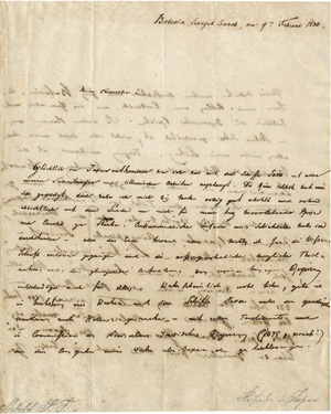 Lot 2598, Auction  117, Siebold, Philipp Franz von, Brief 1830 aus Jakarta