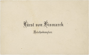 Lot 2611, Auction  117, Bismarck, Otto Fürst von, Brief 1873 an Moritz Busch