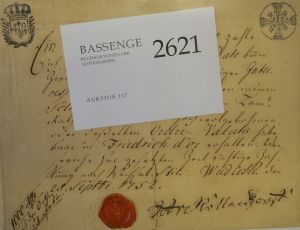 Lot 2621, Auction  117, Möllendorff, Johann Adolf von, Signierter Wechsel