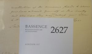 Lot 2627, Auction  117, Hope, Henry Philipp, Albumblatt 1818