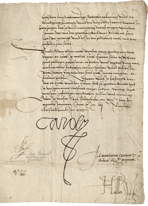 Lot 2628, Auction  117, Karl V., röm.-dt. Kaiser, Brief 1553 an die Stadt Braunschweig