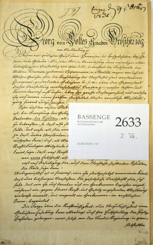 Lot 2633, Auction  117, Georg, Großherzog von Mecklenburg-Strelitz, 2 Briefe
