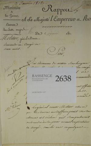 Lot 2638, Auction  117, Napoleon I. Bonaparte, Randnotiz auf einem Brief 1812