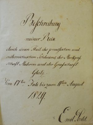 Lot 2642, Auction  117, Postel, Emil, Manuskript seiner Reisebeschreibung
