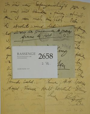 Lot 2658, Auction  117, Hofer, Karl, Brief 1918