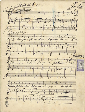 Lot 2677, Auction  117, Fall, Leo, Signiertes Musikmanuskript