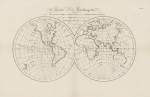 Lot 2828, Auction  117, Hansteen, Christopher, Magnetischer Atlas gehörig zum Magnetismus der Erde