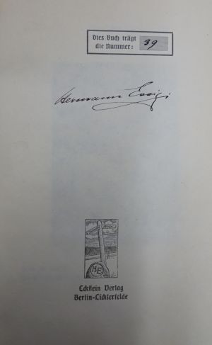 Lot 3117, Auction  117, Essig, Hermann, 12 Novellen