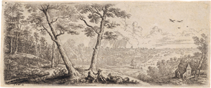 Lot 5203, Auction  117, Uden, Lucas van, Weite Landschaft mit zwei Hirten im Gespräch