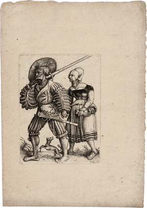 Lot 5550, Auction  117, Hopfer, Daniel, Ein Landsknecht mit seiner Frau