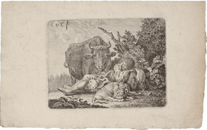 Lot 5559, Auction  117, Kolbe, Carl Wilhelm, Der Hirtenknabe mit dem Ochsen