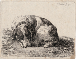 Lot 5623, Auction  117, Reinhart, Johann Christian, Schlafender Jagdhund