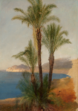 Lot 6067, Auction  117, Tischbein, August Anton, Palmen vor einer süditalienischen Bucht