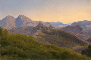 Lot 6068, Auction  117, Tischbein, August Anton, Blick von Civitella auf die Mammellen mit Rocca Santo Stefano