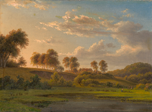 Lot 6097, Auction  117, Kiærskou, Frederik Christian Jakobsen, Sonnenuntergang auf der Insel Fyn, Dänemark.