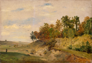 Lot 6136, Auction  117, Buchholz, Karl, Hügelige Herbstlandschaft bei Weimar