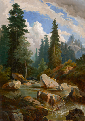 Lot 6138, Auction  117, Cellarius, Hermann Wilhelm, Wildbach im Thüringer Wald