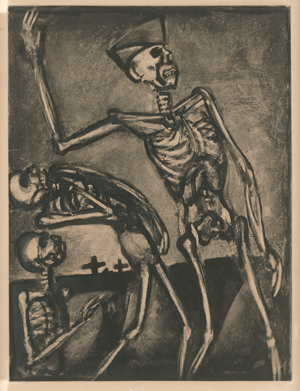 Lot 6436, Auction  117, Rouault, Georges, "Celui qui croit en moi, fût-il mort, vivra"; "Homo homini lupus"; "La mort l’a pris comme il sortait du lit d’orties"; "Debout les morts!"