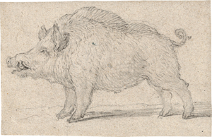 Lot 6557a, Auction  117, Huber, Johann Joseph Anton, Wildschwein nach links