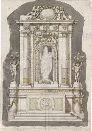 Lot 6574, Auction  117, Süddeutsch, um 1770. Altarentwurf