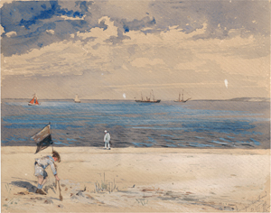 Lot 6744, Auction  117, Deutsch, 1897. Sommertag am Strand von Heringsdorf auf Usedom