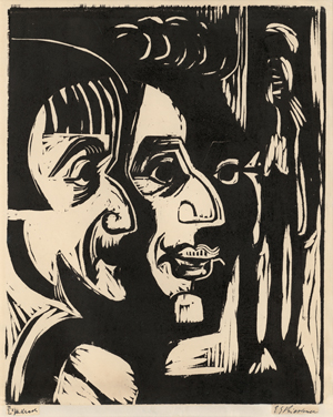 Lot 8350, Auction  117, Kirchner, Ernst Ludwig, Zwei Köpfe (Hans Rohner und Lotte Kraft)