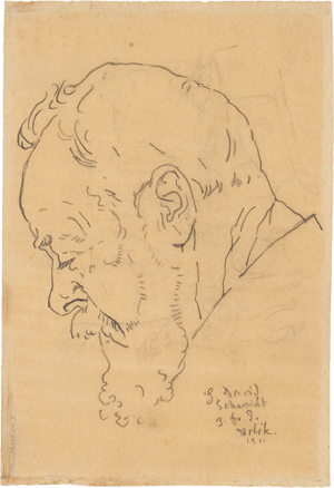 Lot 8449, Auction  117, Orlik, Emil, Bildnis von Ferdinand Hodler im Profil 