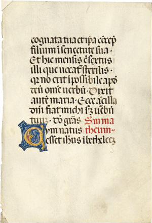 Lot 1016, Auction  118, Horae Beatae Mariae Virginis,  2 Einzelblätter aus spätmittelalterlichen 
