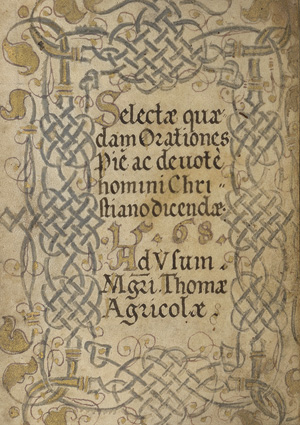 Lot 1022, Auction  118, Selectae quaedam Orationes, Lateinische Handschrift in schwarzer und roter Tinte auf Papier