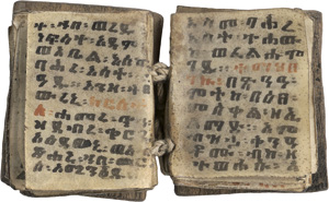 Lot 1027, Auction  118, Äthiopisches Miniaturgebetbuch, 2 Ge'ez Handschrift auf Pergament. Um 1860