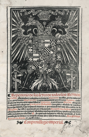 Lot 1045, Auction  118, Descousu, Celse-Hugues, Reportorio de las leyes de todos los reynos de Castilla