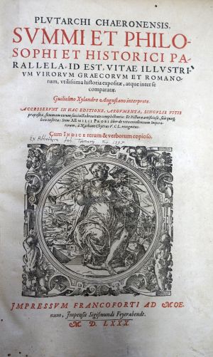 Lot 1076, Auction  118, Plutarch, Summi et philosophi et historici parallela