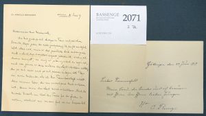 Lot 2071, Auction  118, Berliner, Arnold, Brief an Arnold Sommerfeld
