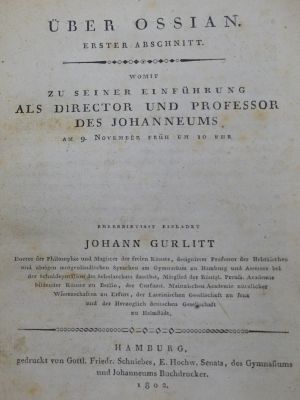 Lot 2435, Auction  118, Gurlitt, Johannes, Sammelband mit vier Programm- bzw. Schulschriften