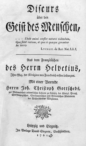 Lot 2436, Auction  118, Helvetius, Claude Adrien, Discurs über den Geist des Menschen