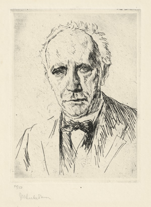 Lot 2927, Auction  118, Liebermann, Max und Strauß, Richard, Richard Strauss. Porträt in Kaltnadelradierung auf leichtem Kupferdruckpapier