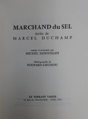 Lot 3308, Auction  118, Duchamp, Marcel, Marchand du Sel
