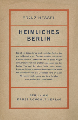 Lot 3451, Auction  118, Hessel, Franz, Heimliches Berlin