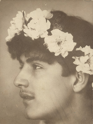 Lot 4040, Auction  118, Gloeden, Wilhelm von, Youth with flower head wreath