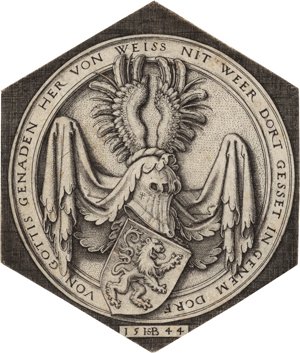 Lot 5021, Auction  118, Beham, Hans Sebald, Das Wappen mit schreitendem Löwen