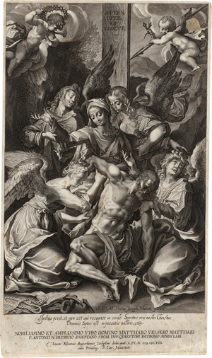 Lot 5518, Auction  118, Kilian, Lucas, Pietà mit Engeln (Kreuzabnahme)