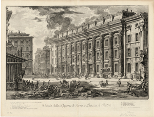 Lot 5568, Auction  118, Piranesi, Giovanni Battista, Veduta della Dogana di Terra a Piazza di Pietra