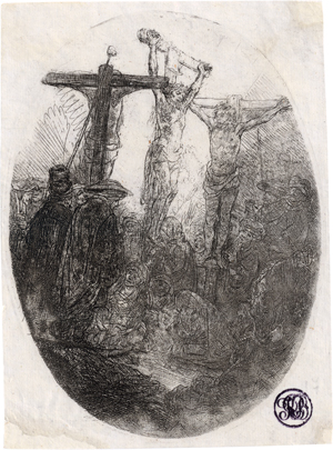 Lot 5585, Auction  118, Rembrandt Harmensz. van Rijn, Christus am Kreuz zwischen den Schächern