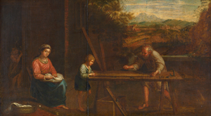 Lot 6008, Auction  118, Carracci, Annibale, nach. "Le Raboteur": Die heilige Familie mit Josef als Schreiner
