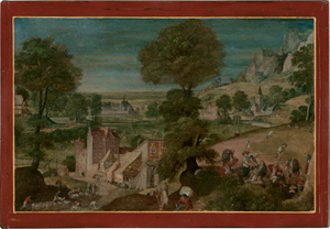 Lot 6010, Auction  118, Bol, Hans, Sommerliche Landschaft mit Schloss und Bauern bei der Kornernte und der Schafschur