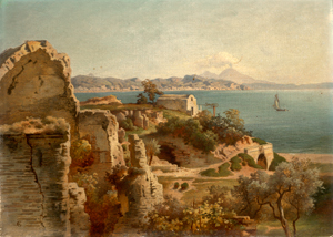 Lot 6071, Auction  118, Deutsch, um 1840. Blick von Baiae auf Pozzuoli und den Golf von Neapel
