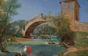 Lot 6097, Auction  118, Tischbein, August Anton, Der Ponte di San Francesco bei Subiaco