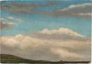 Lot 6134, Auction  118, Deutsch, 19. Jh. . Wolkenbänder über gepflügten Äckern