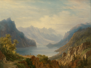 Lot 6147, Auction  118, Morgenstern, Carl, Blick über den Walensee in St. Gallen nach Osten