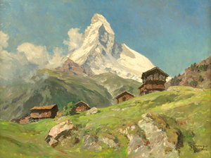 Lot 6217, Auction  118, Compton, Edward Harrison, Winkelmatt mit Blick auf das Matterhorn
